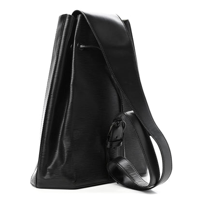 Louis Vuitton Epi Sac a Dos Drawstring Bag Black 2 of 4