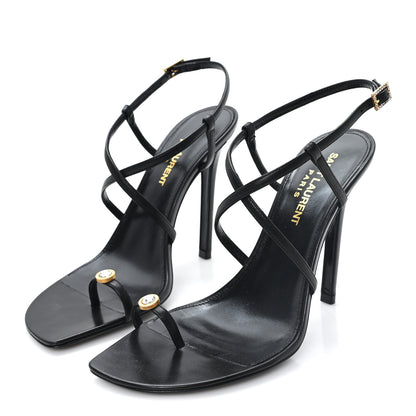 Saint Laurent Kid Egado Date 110 Sandals 35 Black 35 Black 4 of 9