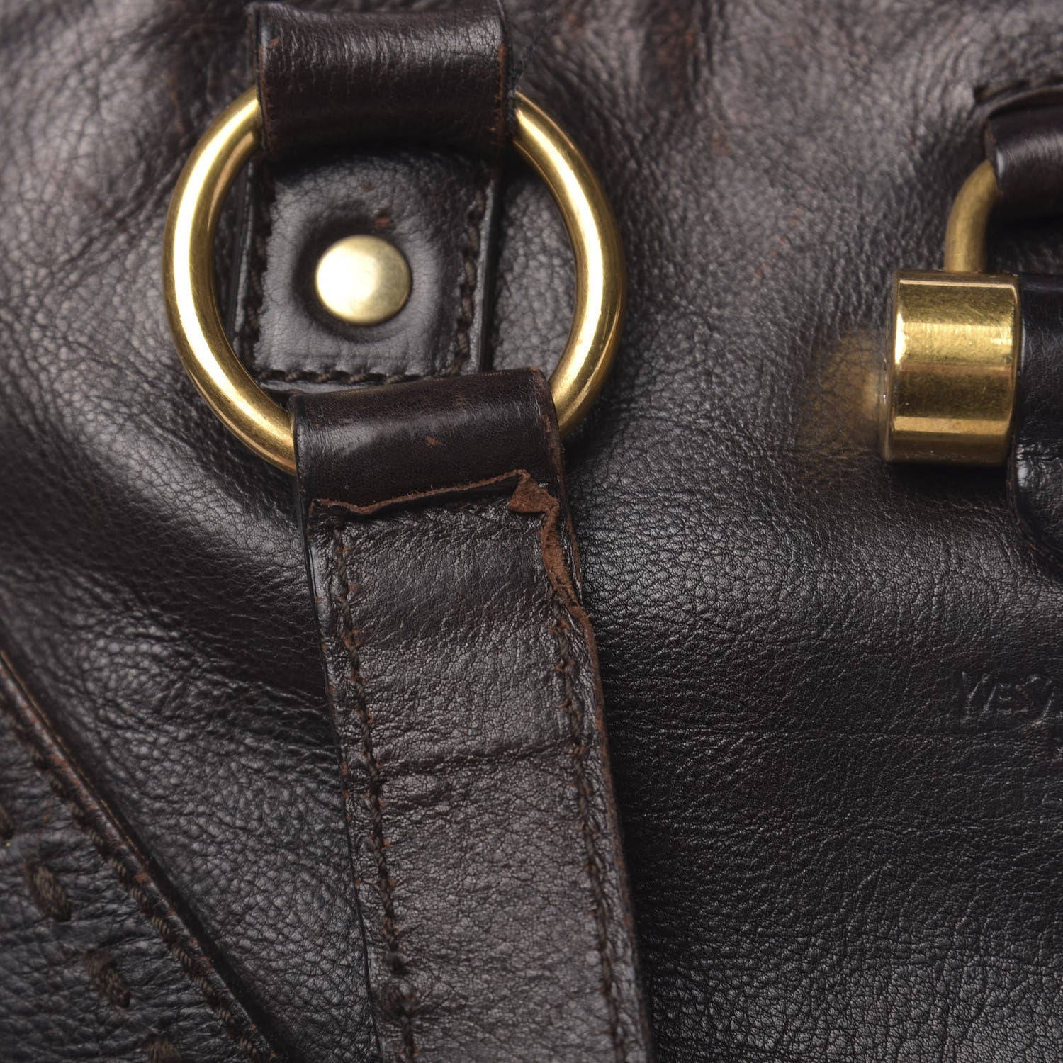 Saint Laurent Calfskin Oversized Muse Brown 12 of 19