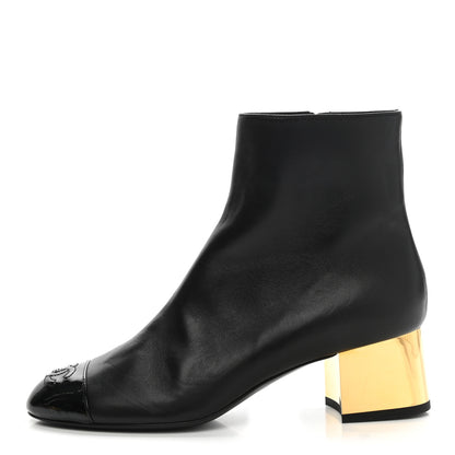 Chanel Mixed Fibers Lambskin Patent Calfskin Convertible High Boots 36.5 Black 7 of 16