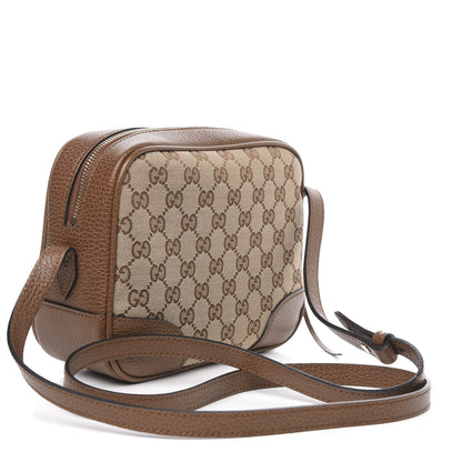 Gucci Monogram Mini Bree Messenger Bag Beige Tabacco 4 of 11