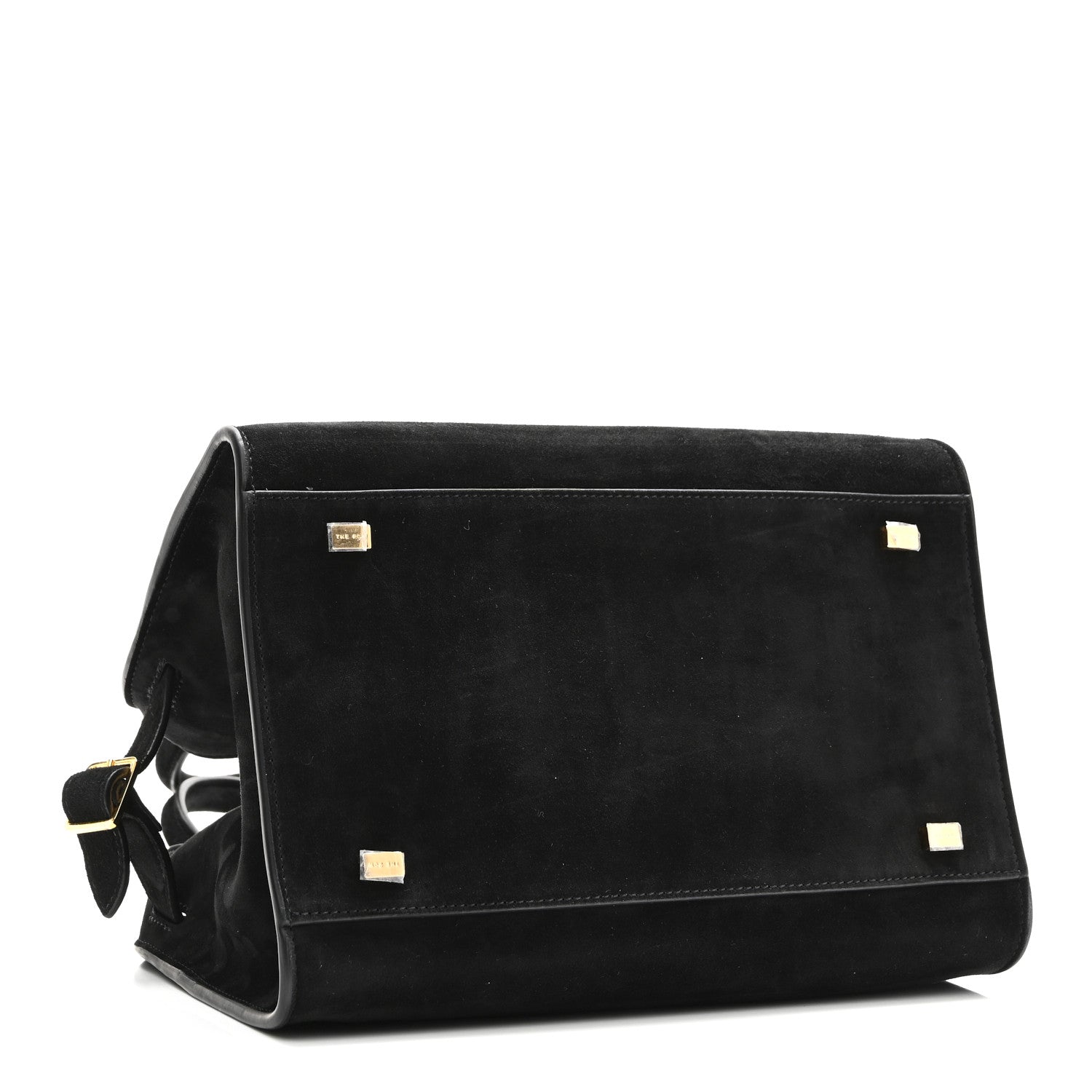 The Row Suede Soft Margaux 10 Bag Black 4 of 9