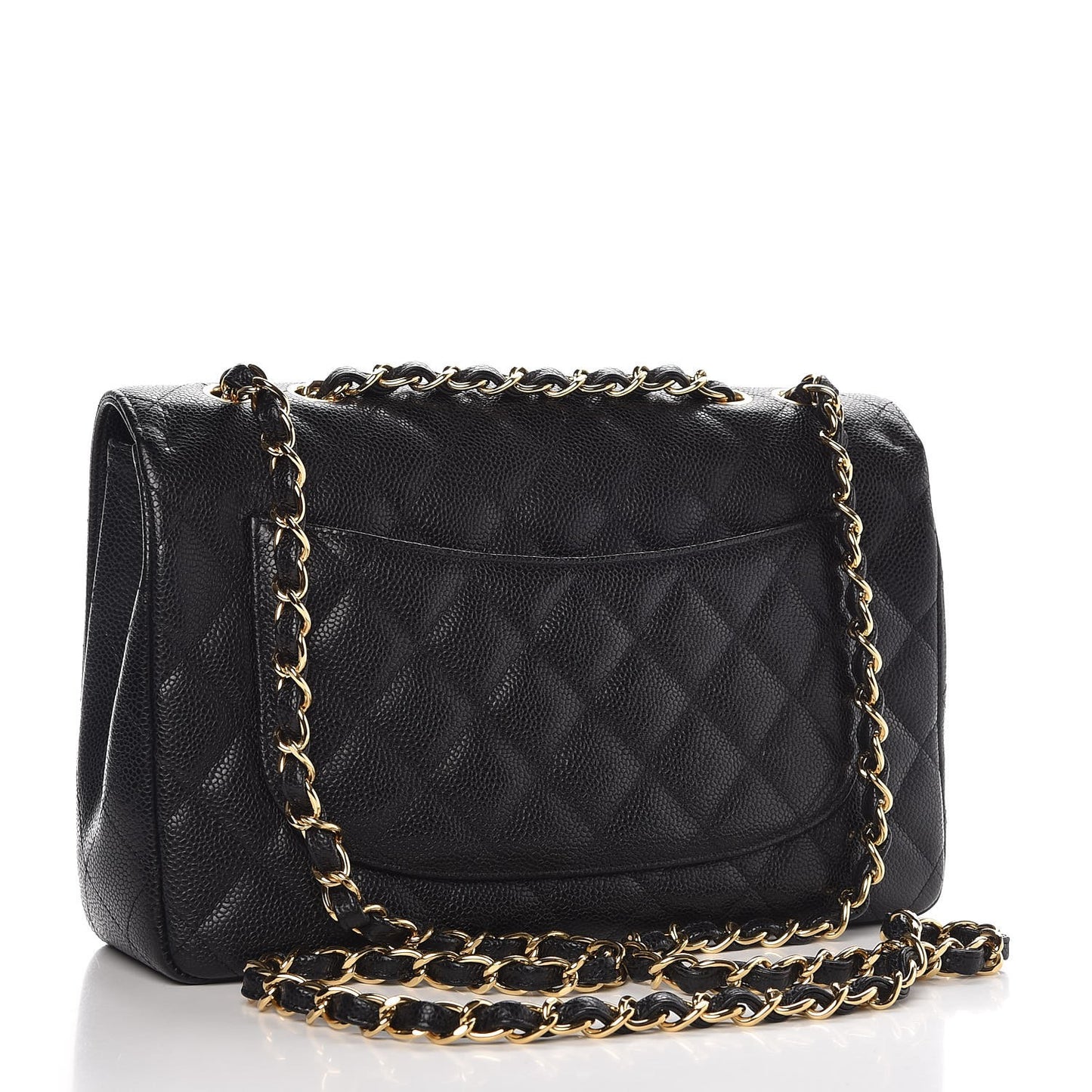 Caviar Quilted Jumbo Single Flap Black