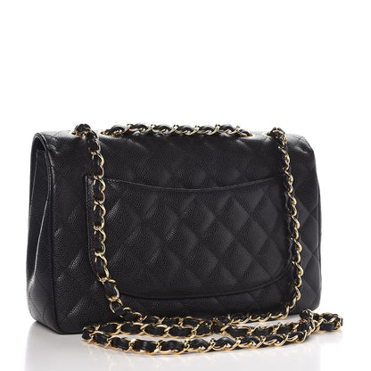 Chanel Caviar Quilted Jumbo Single Flap Black 3 of 7