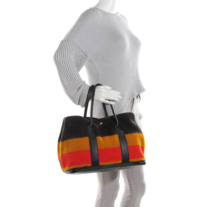 Hermes Wool Rocabar Garden Party Tote 36 MM Orange Black 2 of 7