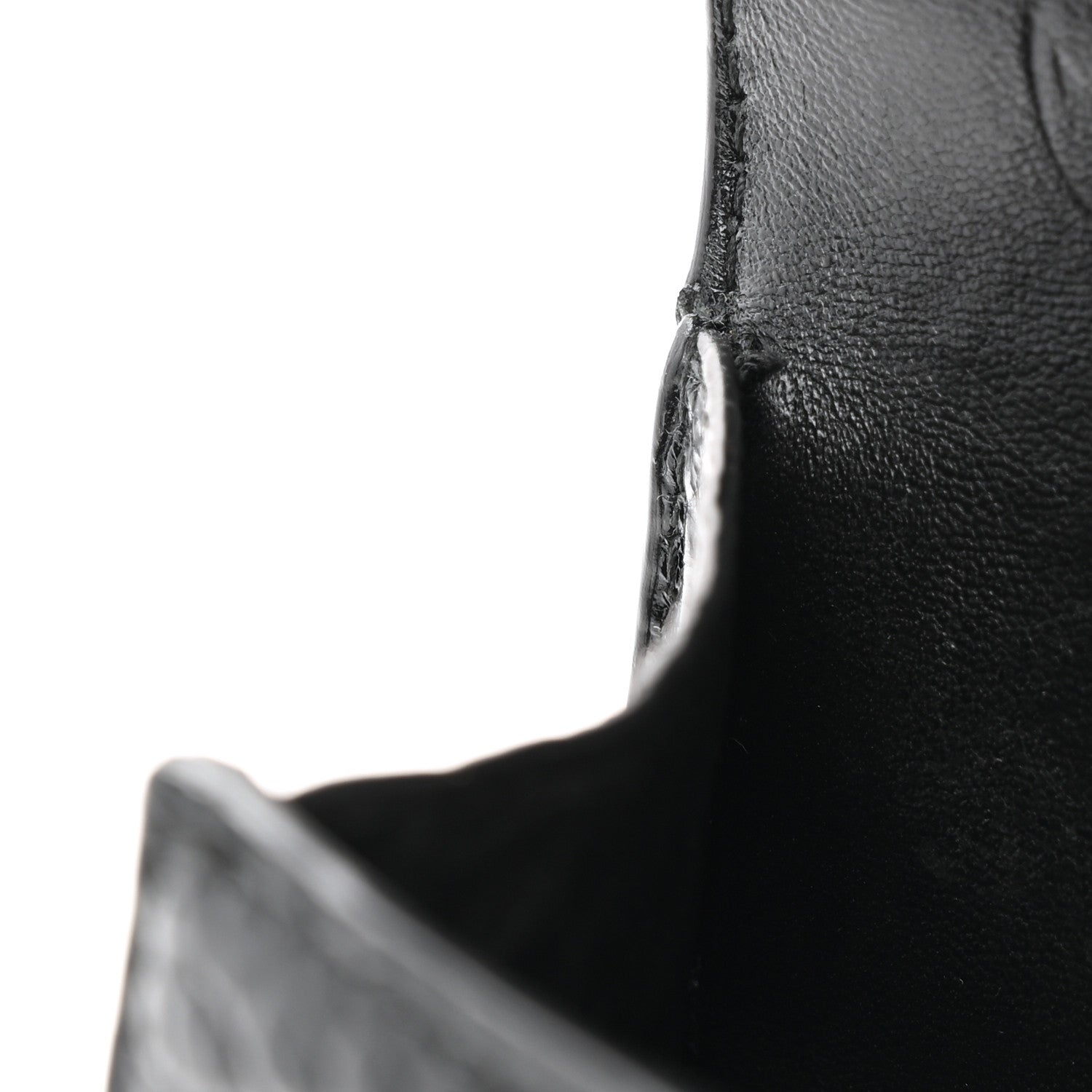 Balenciaga Shiny Calfskin Monochrome Crocodile Embossed Hourglass Top Handle Bag XS Black 17 of 17