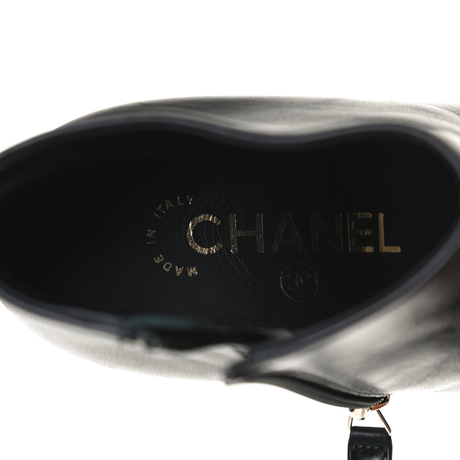 Chanel Lambskin Grossgrain Pearl Cap Toe Boots 35 Black 11 of 14