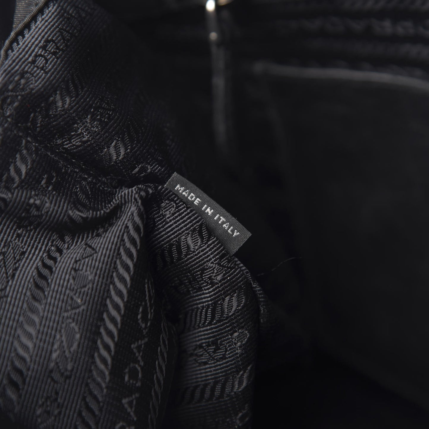 Tessuto Nylon Tassel Duffel Bag Black