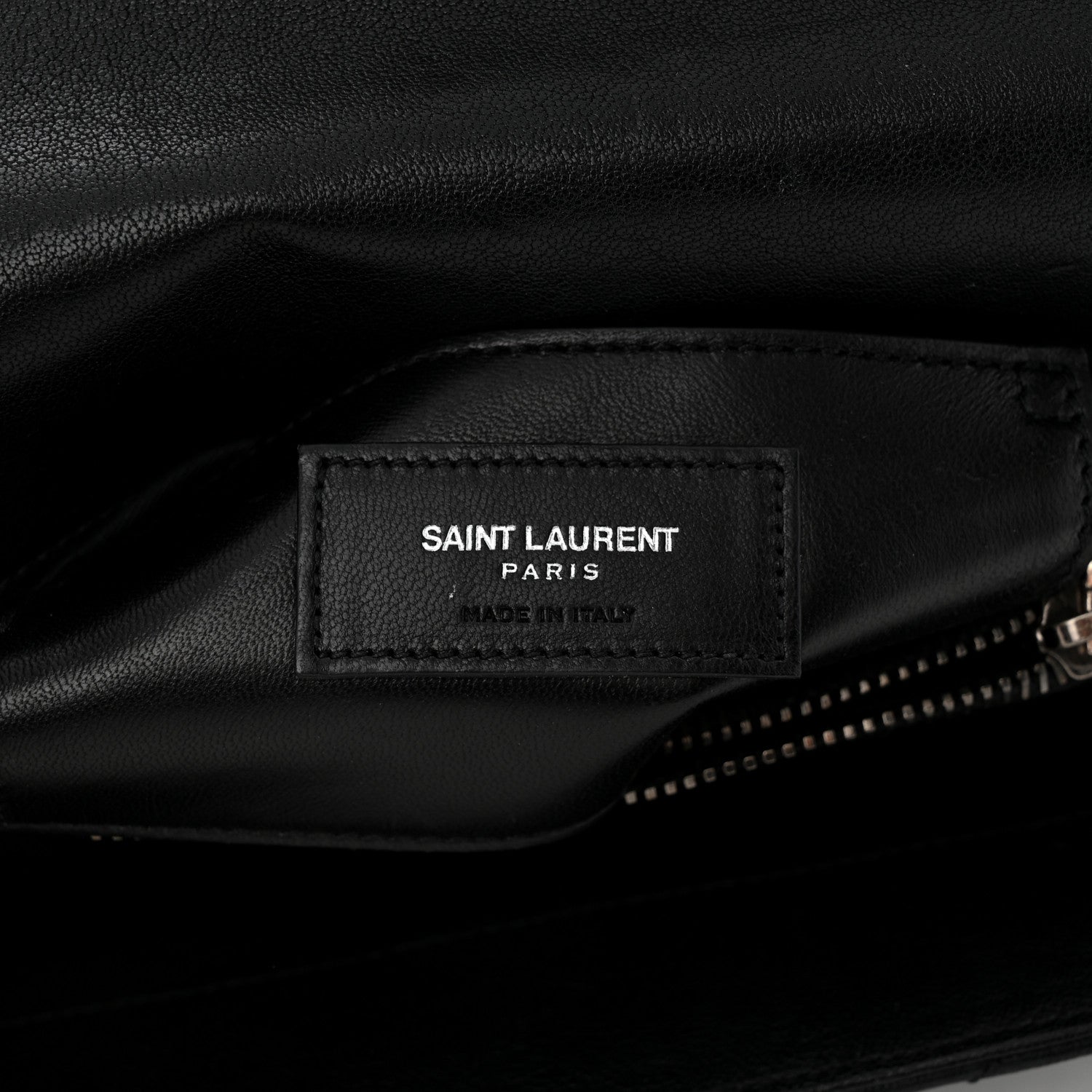 Saint Laurent Sheepskin Matelasse Chevron Monogram Medium College Bag Black 6 of 11