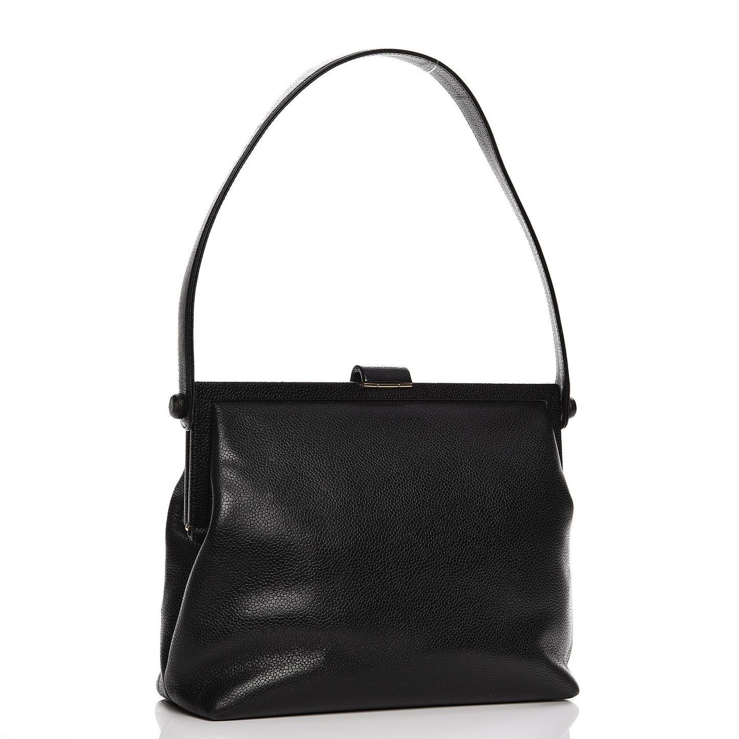 Caviar Frame Evening Bag Black