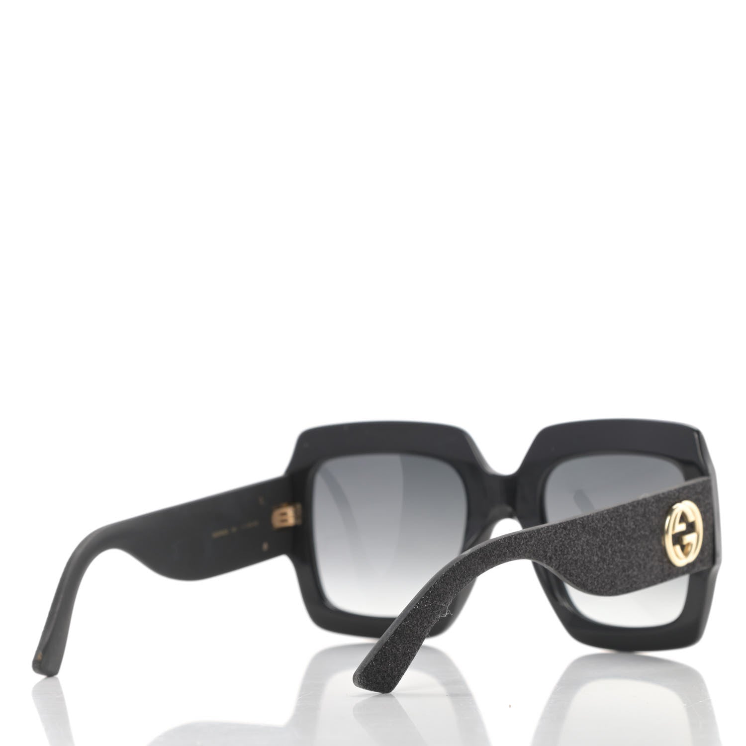 Gucci Square Frame Glitter GG0102S Sunglasses Black 4 of 6