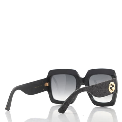 Gucci Square Frame Glitter GG0102S Sunglasses Black 4 of 6