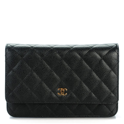 Chanel Caviar Quilted Wallet On Chain WOC Black 1 of 8