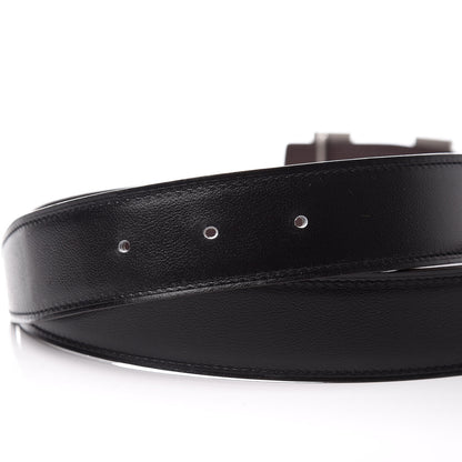 Hermes Box Togo 32mm H Belt 80 Black Chocolate 5 of 6
