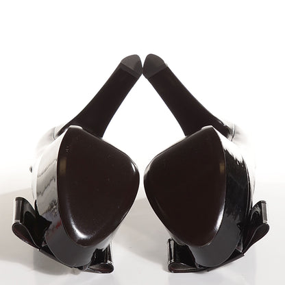 Louis Vuitton Vernis True Peep Toe Pumps 39 Black 5 of 7