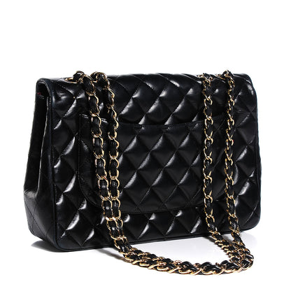 Chanel Lambskin Quilted Jumbo Single Flap Black 3 of 10