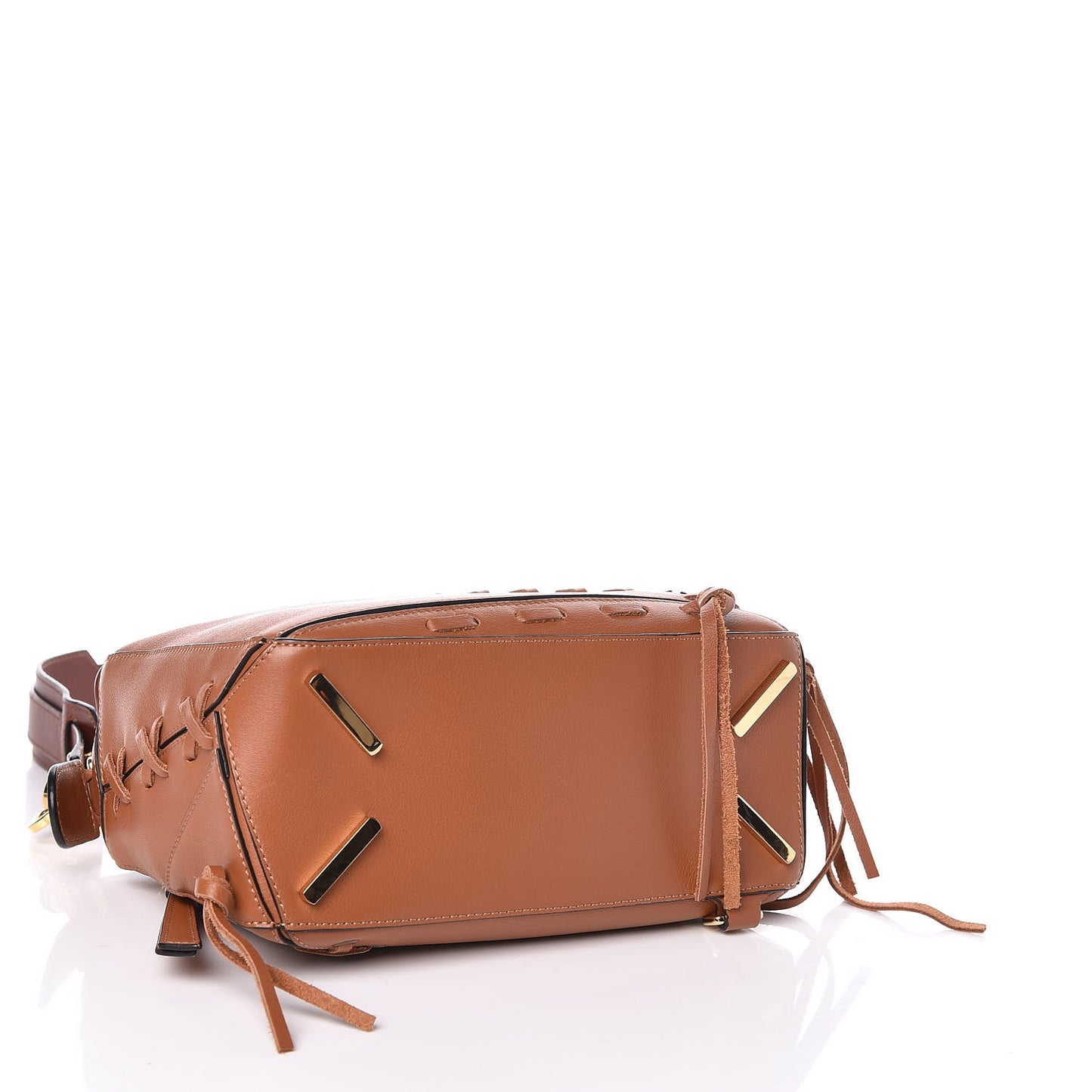 Calfskin Small Laced Puzzle Bag Tan