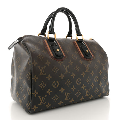 Louis Vuitton Monogram Mirage Speedy 30 Black 3 of 13