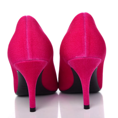 Balenciaga Velvet De Soie Pumps 37.5 Rose Fuchsia 7 of 11