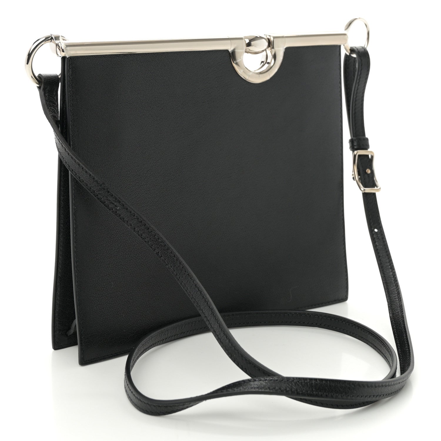 Hermes Chevre Chamkila Mors De Bride Bag Black 3 of 11
