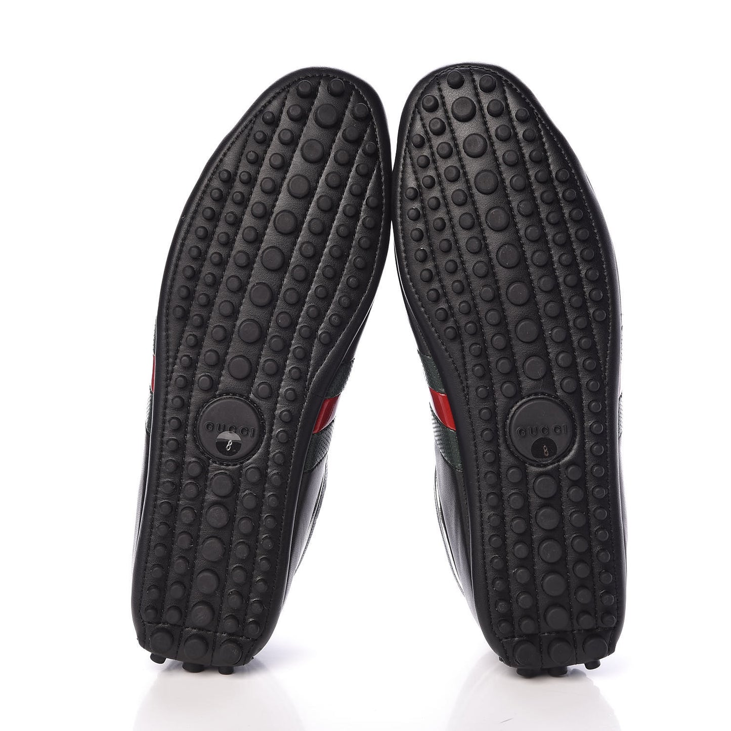 Calfskin Web Mens Lace Up Driver Sneakers 8 Black