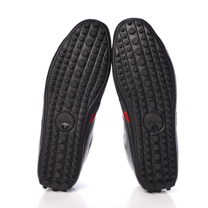 Gucci Calfskin Web Mens Lace Up Driver Sneakers 8 Black 7 of 7