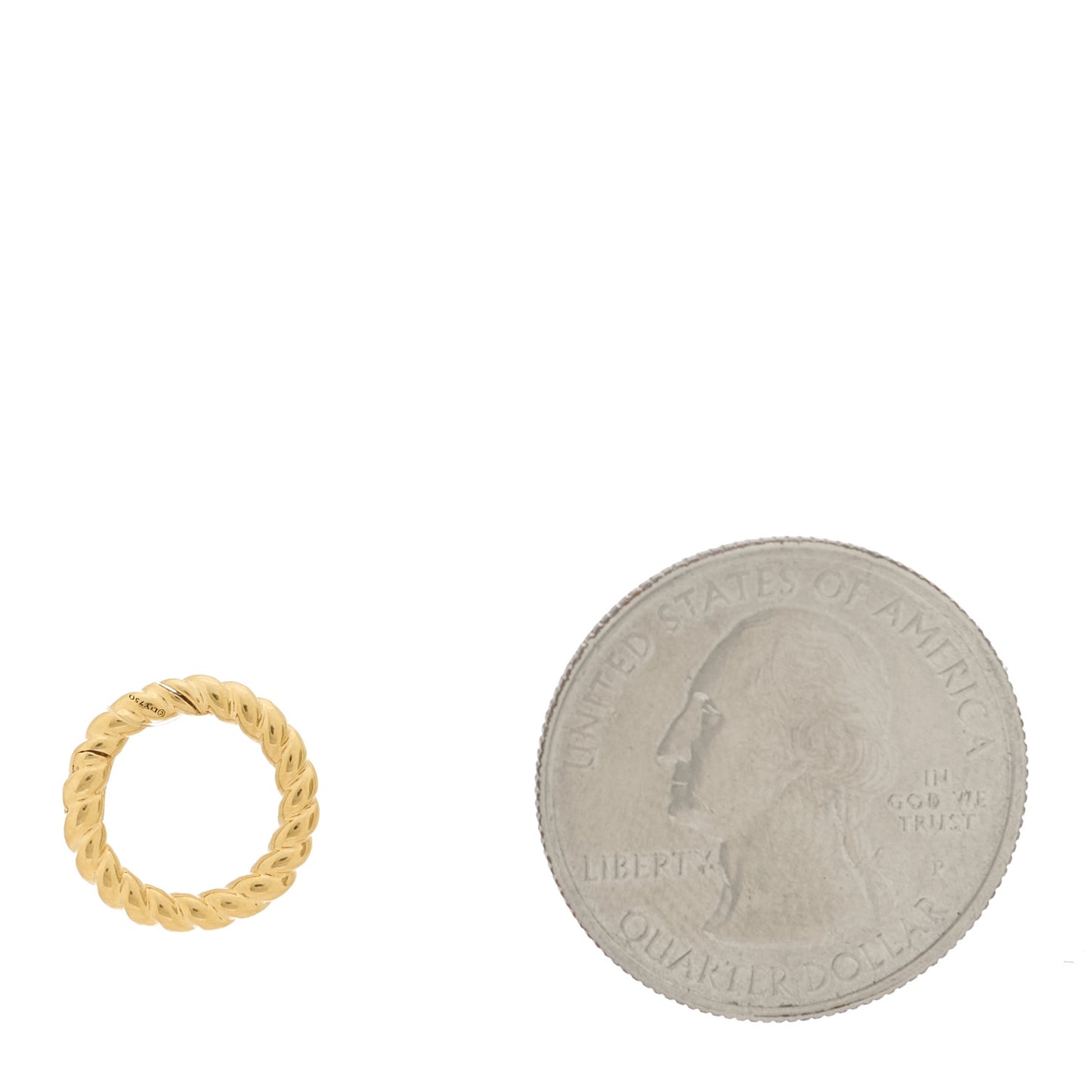 18K Yellow Gold Cable Amulet Holder