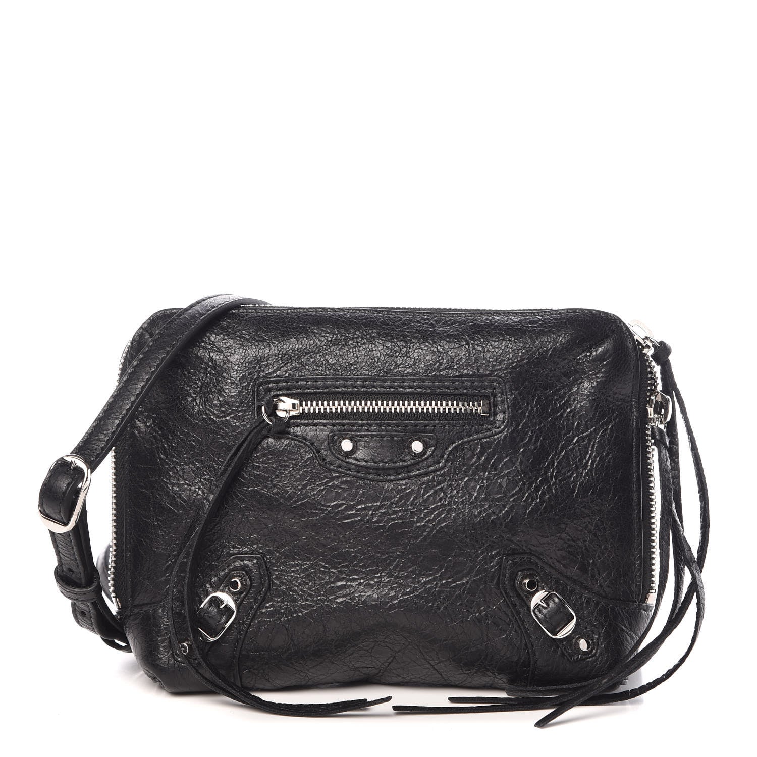 Balenciaga Agneau Classic Hardware XS Reporter Crossbody Black 1 of 8