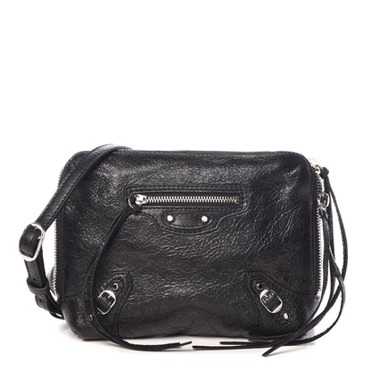 Balenciaga Agneau Classic Hardware XS Reporter Crossbody Black 1 of 8