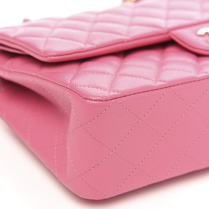 Chanel Caviar Quilted Medium Double Flap Pink 8 of 9