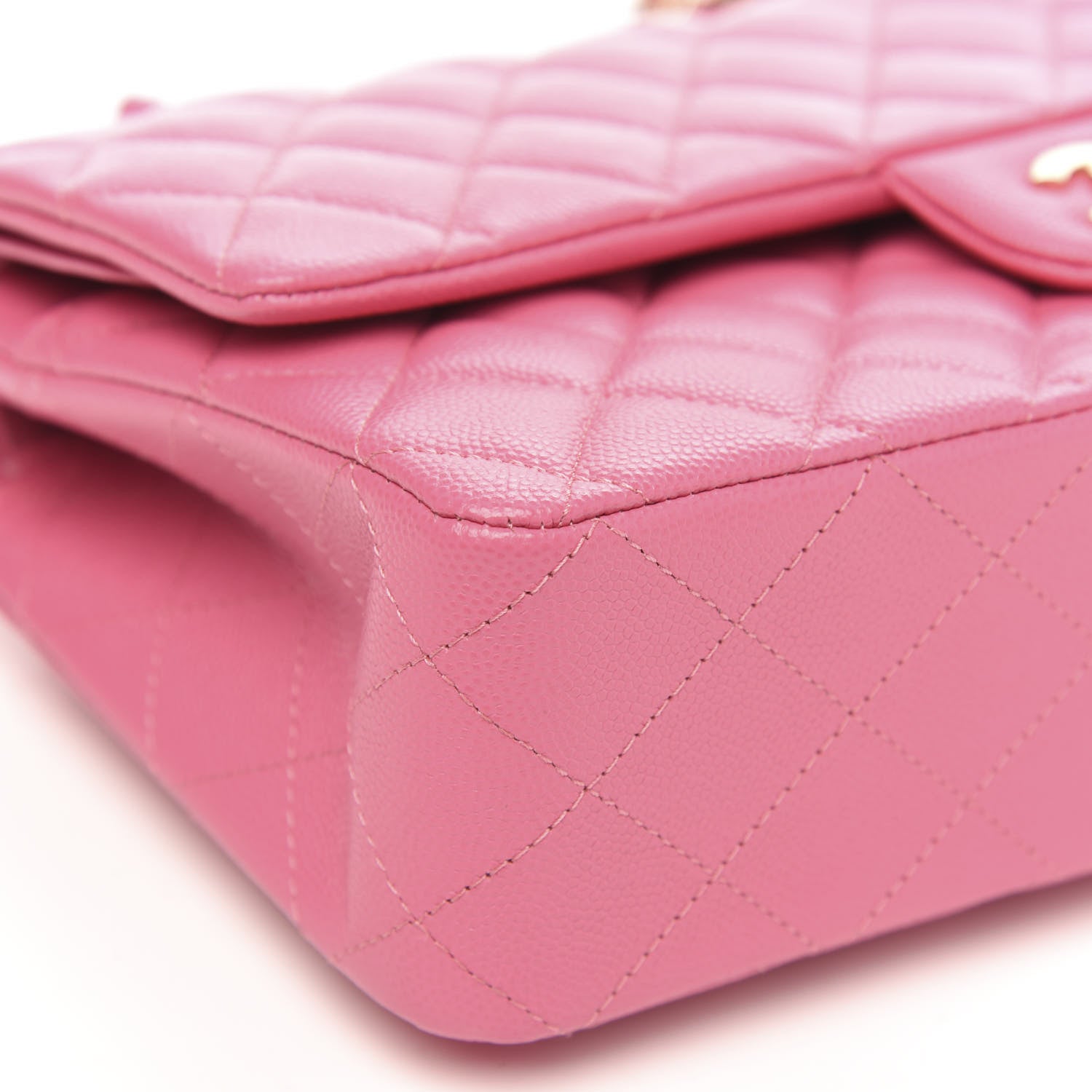 Chanel Caviar Quilted Medium Double Flap Pink 8 of 9
