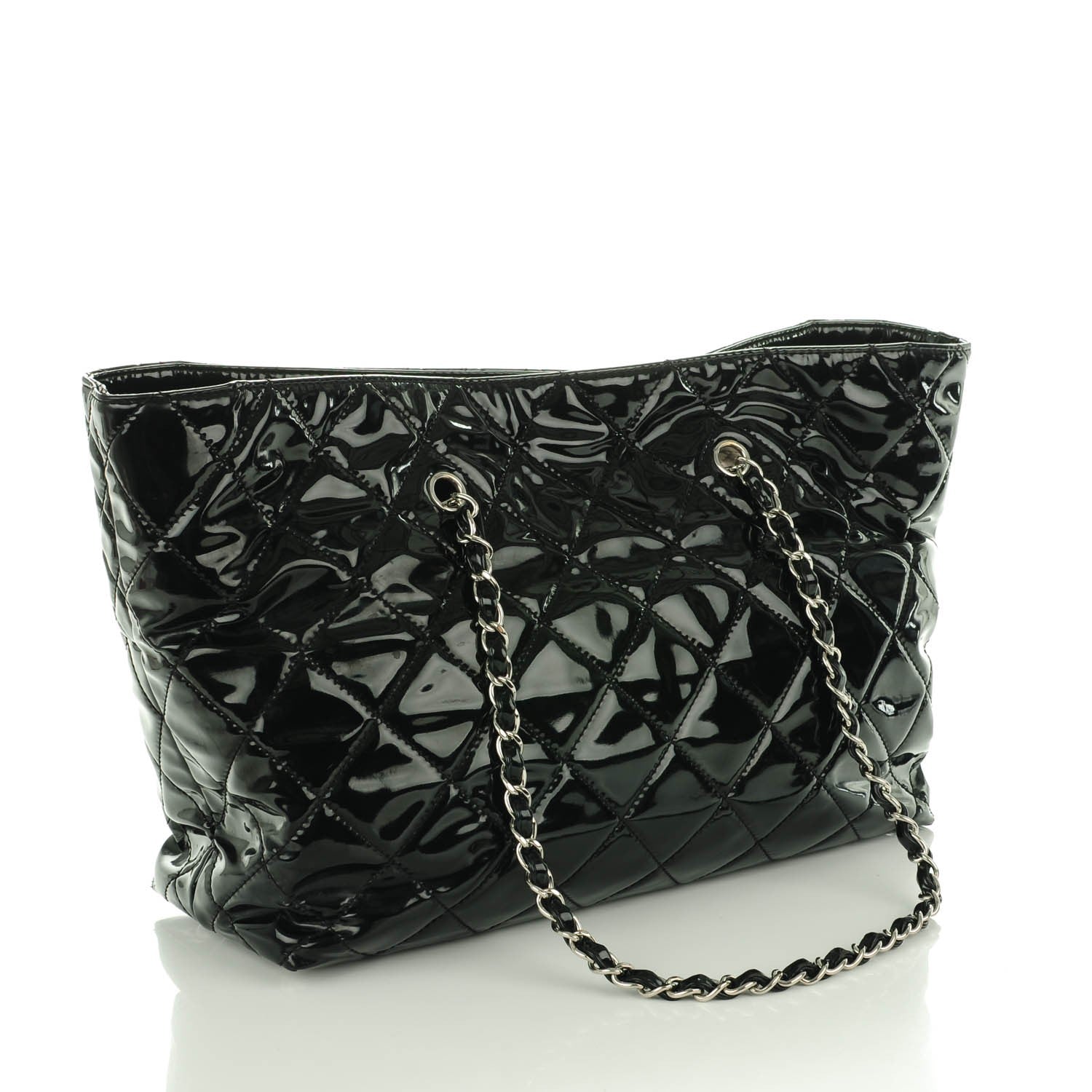 Chanel Vinyl Quilted In The Business Large Tote Black 3 of 7