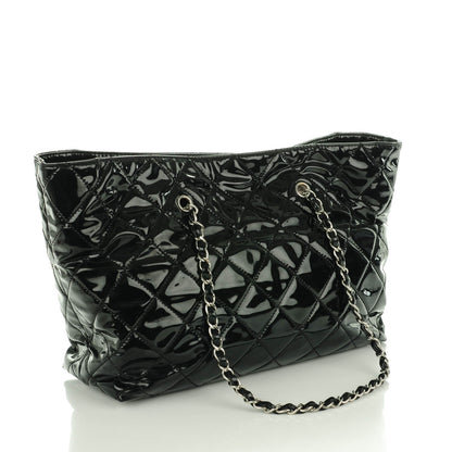 Chanel Vinyl Quilted In The Business Large Tote Black 3 of 7