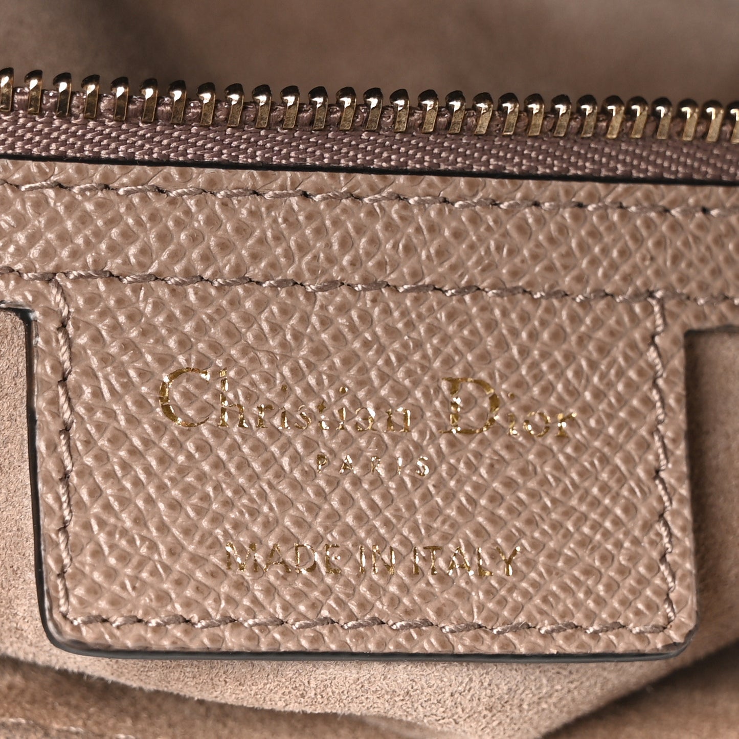 Grained Calfskin Saddle Bag Warm Taupe