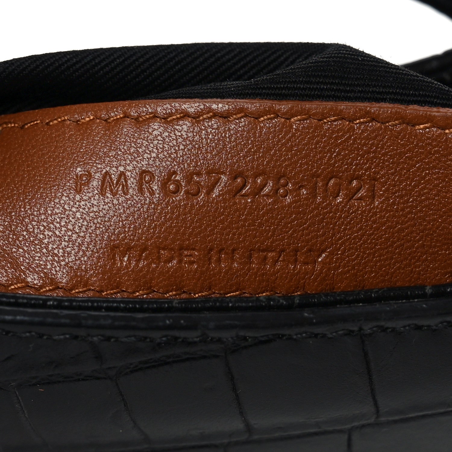 Saint Laurent Calfskin Crocodile Embossed Le 5 A 7 Hobo Black 7 of 10