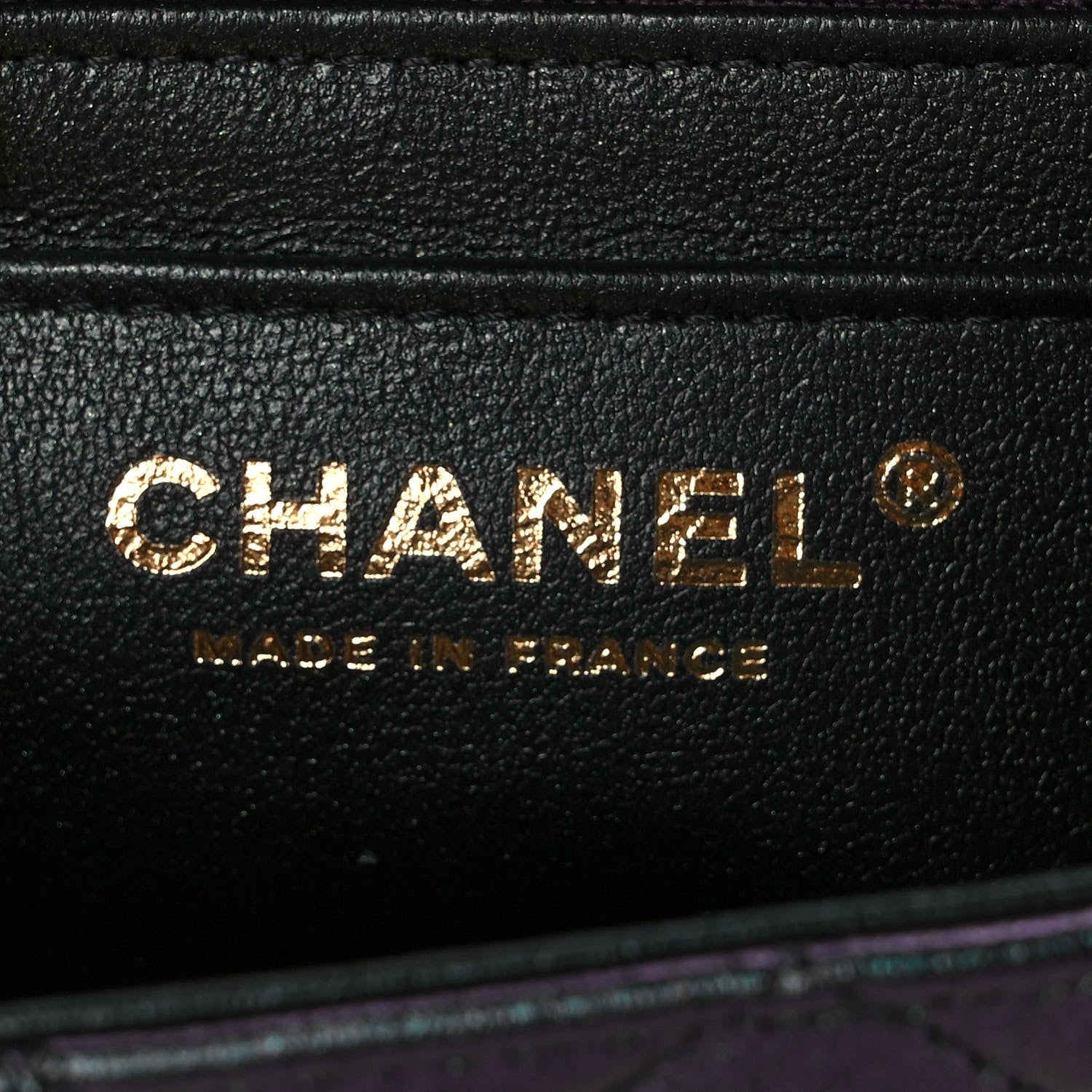 Chanel Iridescent Lambskin Quilted Mini Rectangular Flap Black 8 of 14