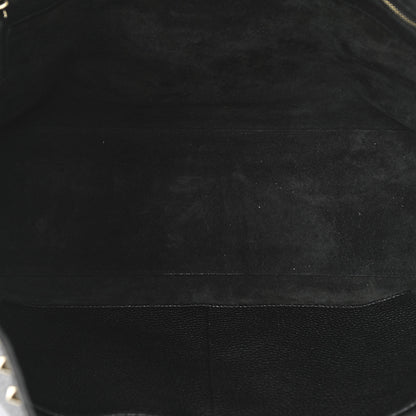 Valentino Garavani Grained Calfskin Rockstud Shoulder Tote Black 5 of 11