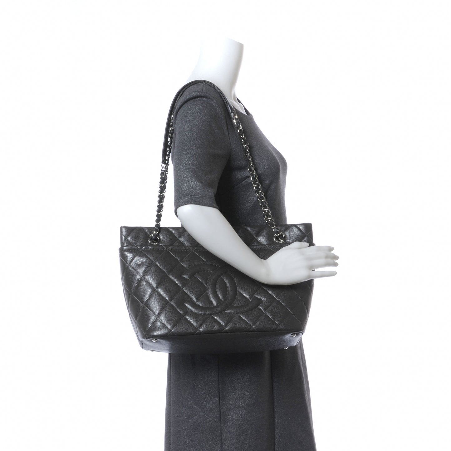 Caviar CC Timeless Soft Tote Grey