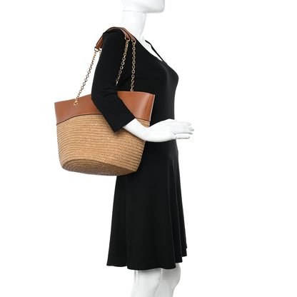 Celine Raffia Calfskin Medium Tan 2 of 11