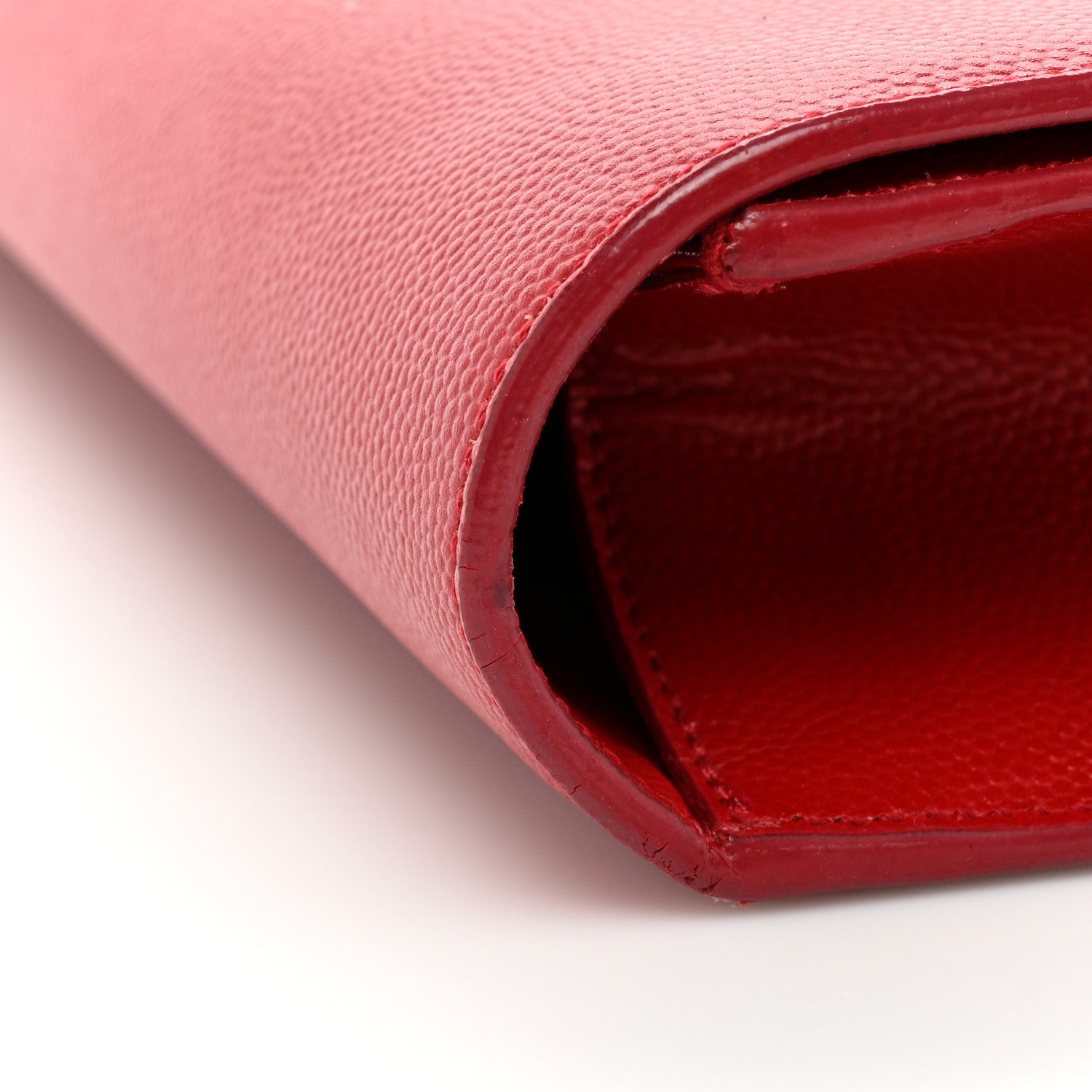 Saint Laurent Calfskin Monogram Cassandre Clutch Rouge Orient 18 of 20