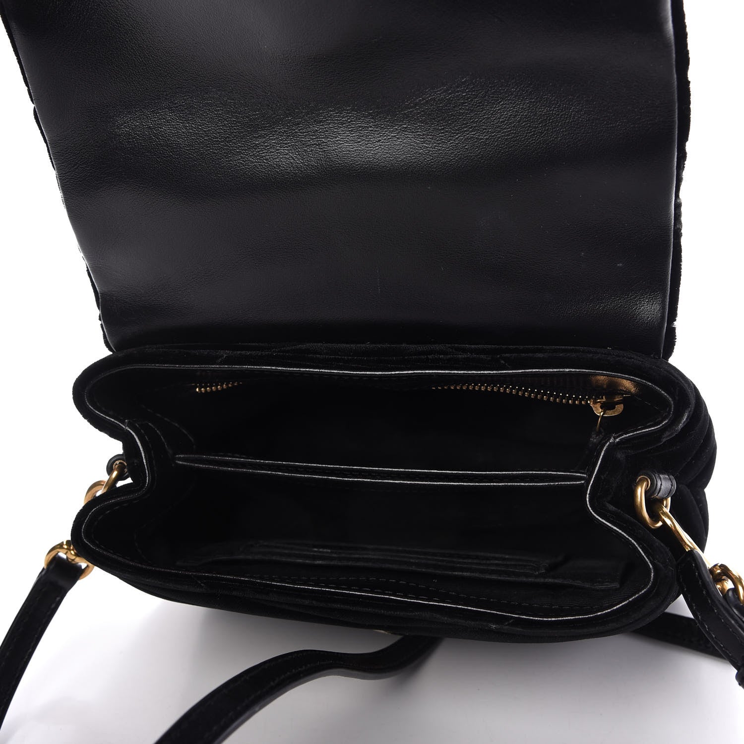 Saint Laurent Velvet Y Quilted Monogram Toy Loulou Chain Satchel French Black 5 of 10