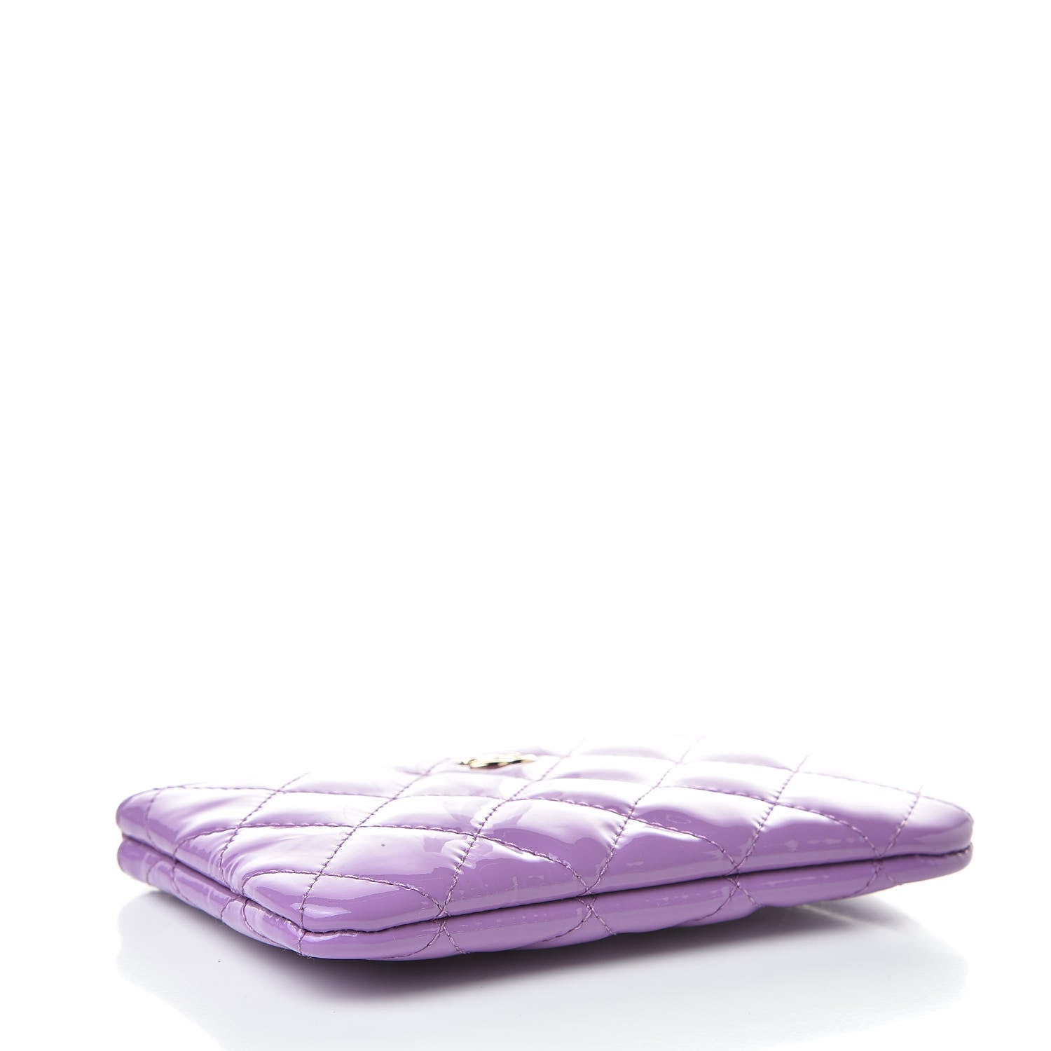Chanel Patent Quilted Small Cosmetic Case Purple 4 of 7