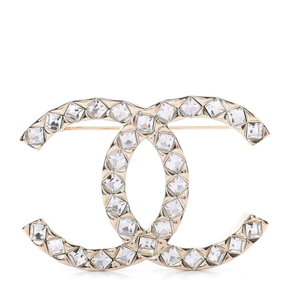 Chanel Baguette Crystal High Society CC Brooch Gold 1 of 5
