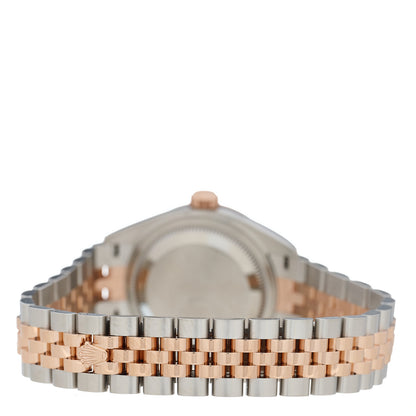 Rolex Stainless Steel 18K Everose Gold Diamond 28mm Oyster Perpetual Datejust Watch Chocolate 279171 3 of 4