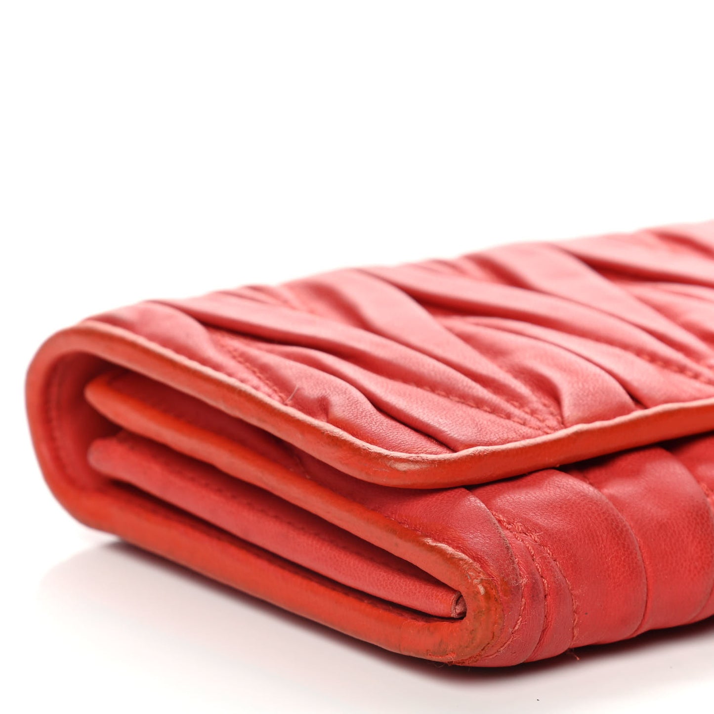 Nappa Matelasse Flap Wallet Fuoco