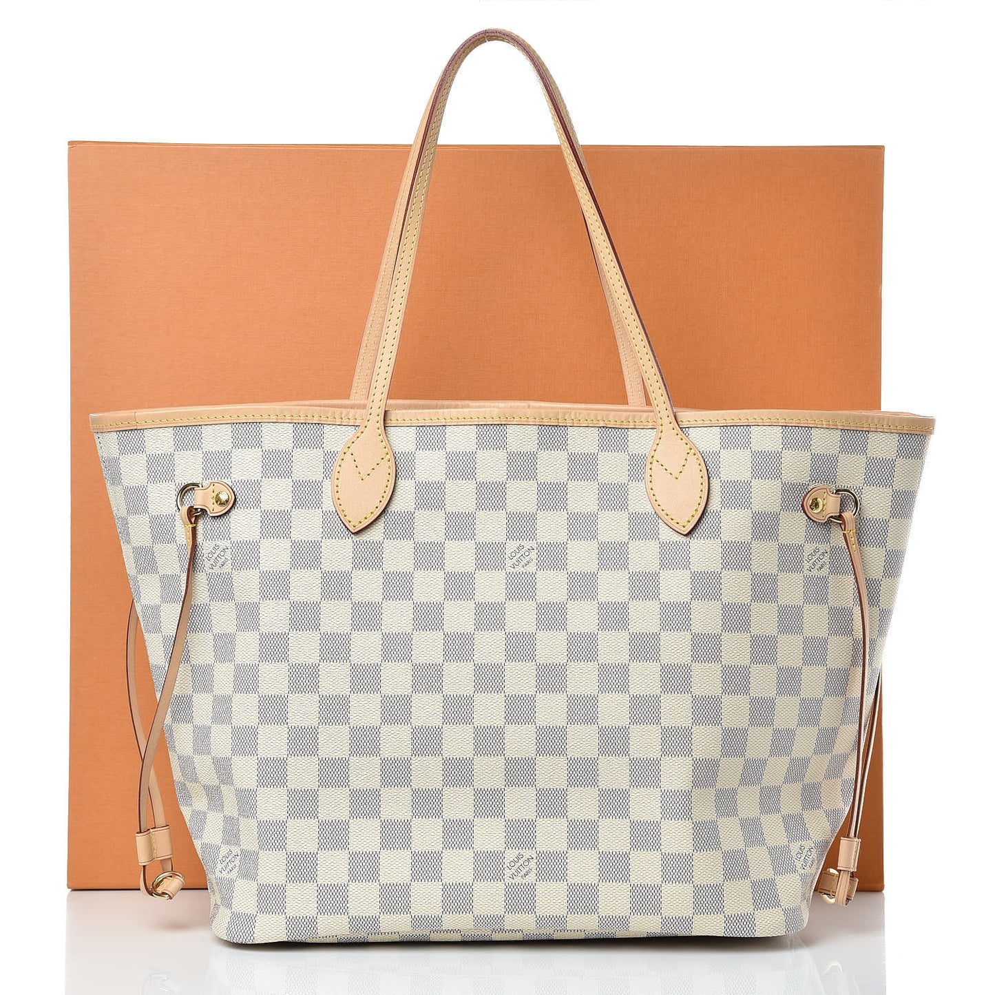 Damier Azur Neo Neverfull MM Rose Ballerine