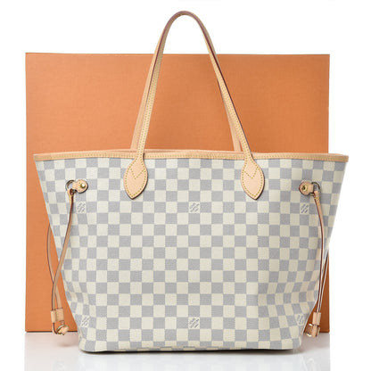 Louis Vuitton Damier Azur Neo Neverfull MM Rose Ballerine 12 of 12