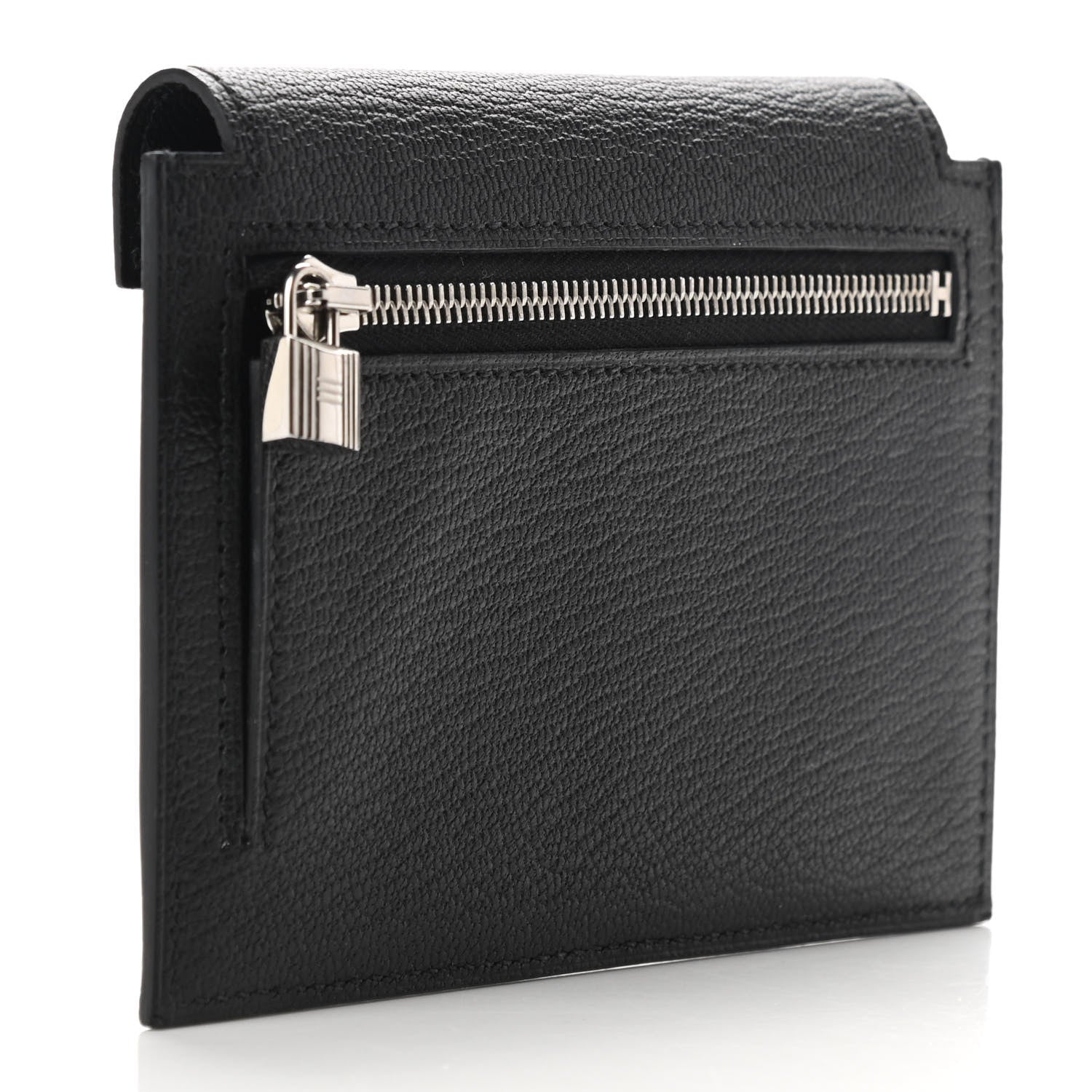 Hermes Chevre Mysore Kelly Pocket Compact Wallet Black 3 of 7