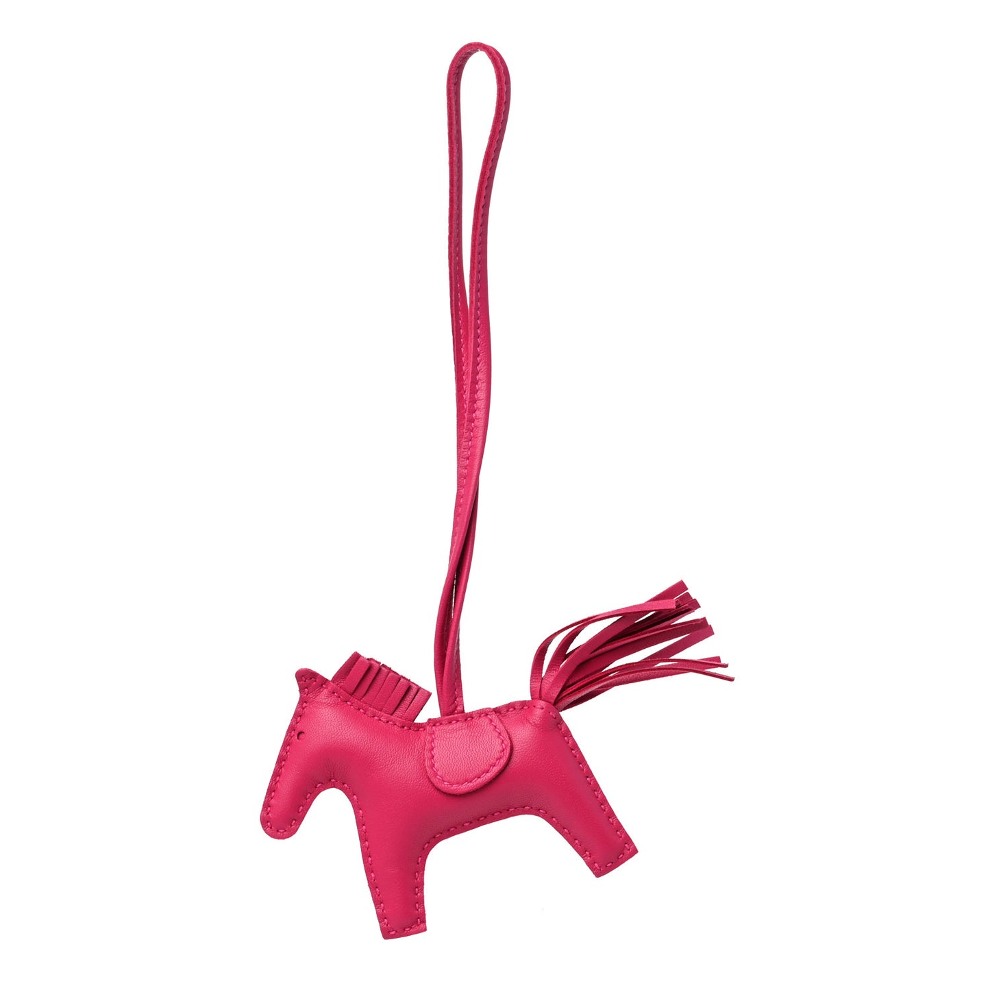 Milo Lambskin Grigri Rodeo Horse Bag Charm PM Rose Mexico