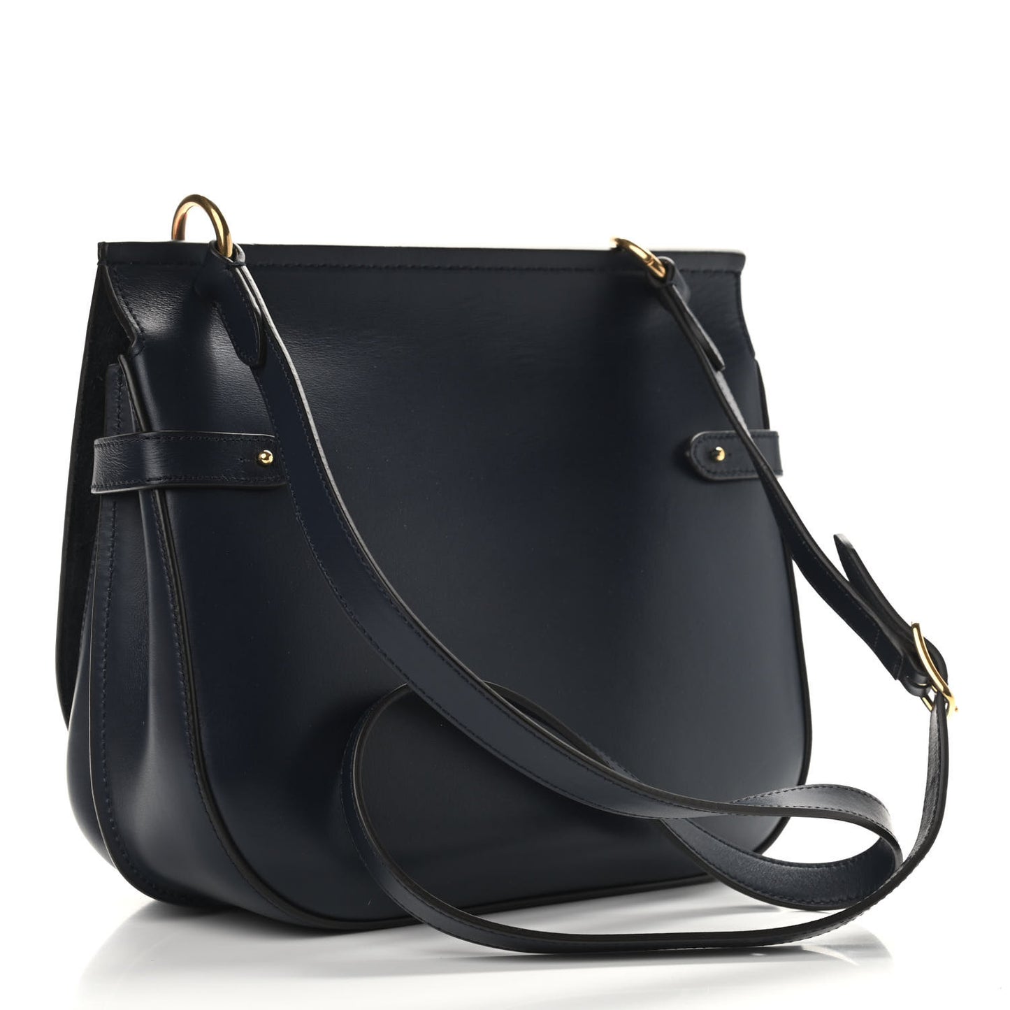 Calfskin Embroidered Floral Amberley Satchel Navy